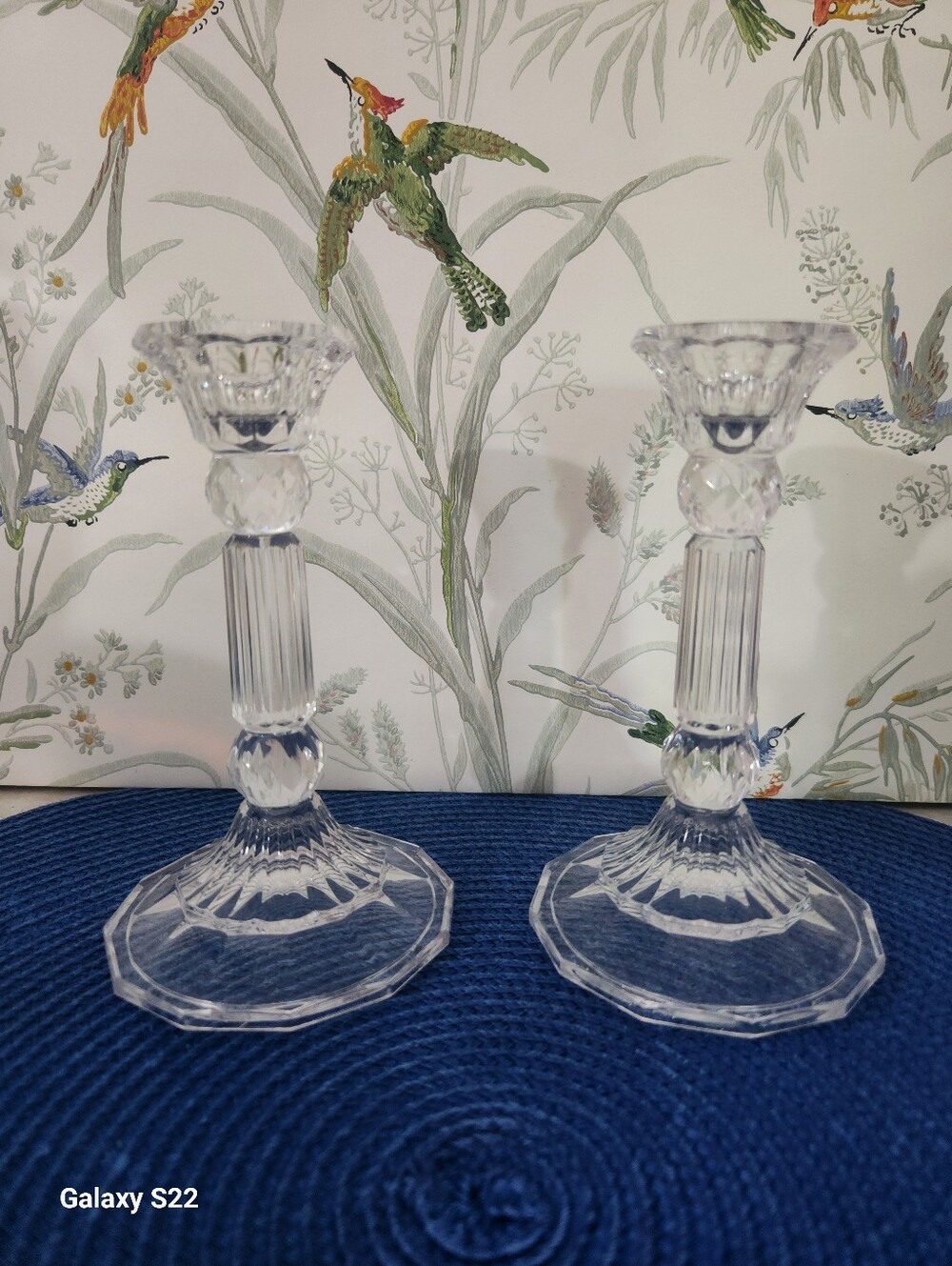 Fifth Avenue 24% Austrian Crystal "Charleston" Candlestick Pair